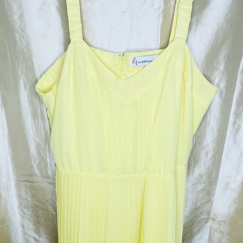 Giuliana Rancic Womens Strap Shoulder Summer Dress Size 1X - Yellow